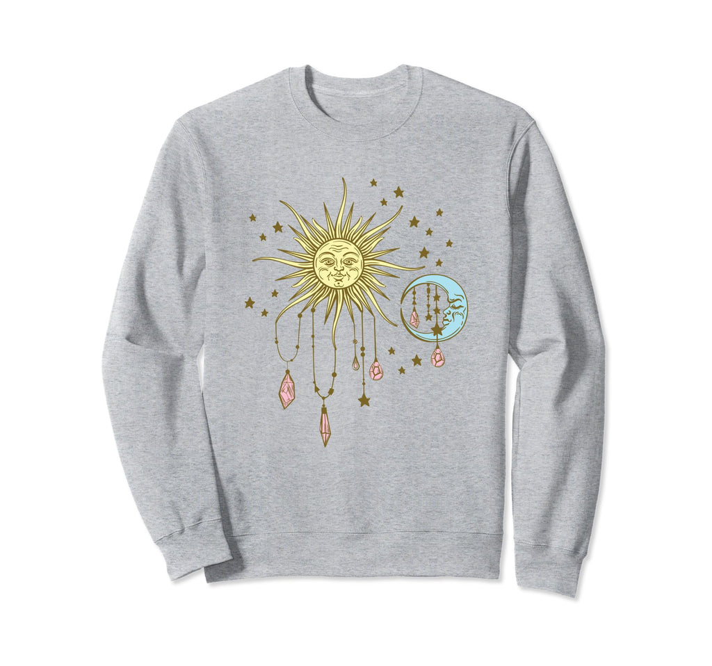 Celestial Sun Moon W Stars 90S Witch Sweatshirt - Minimalist Print Unisex - T-Shirt, Sweatshirt, Hoodie