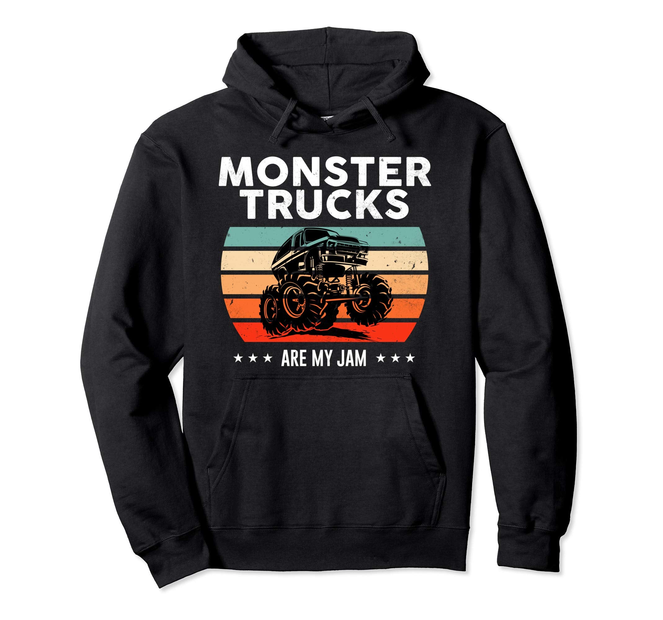 Monster Truck Are My Jam Sunset Engines Hoodie - Minimalist Print Unisex - T-Shirt, Sweatshirt, Hoodie