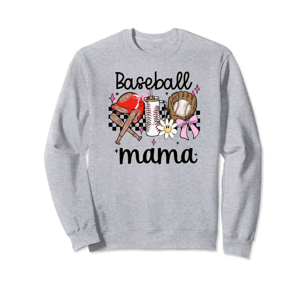Baseball Mama Baseball Mom T Sweatshirt - Casual Everyday Wear for Adults - T-Shirt, Sweatshirt, Hoodie