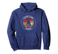 Cape Cod Massachusetts Sailboat 70S Hoodie - Aesthetic Graphic Men Women - T-Shirt, Sweatshirt, Hoodie
