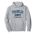 Franklin Tennessee Tn Sports Navy Hoodie - Aesthetic Graphic for Adults - T-Shirt, Sweatshirt, Hoodie