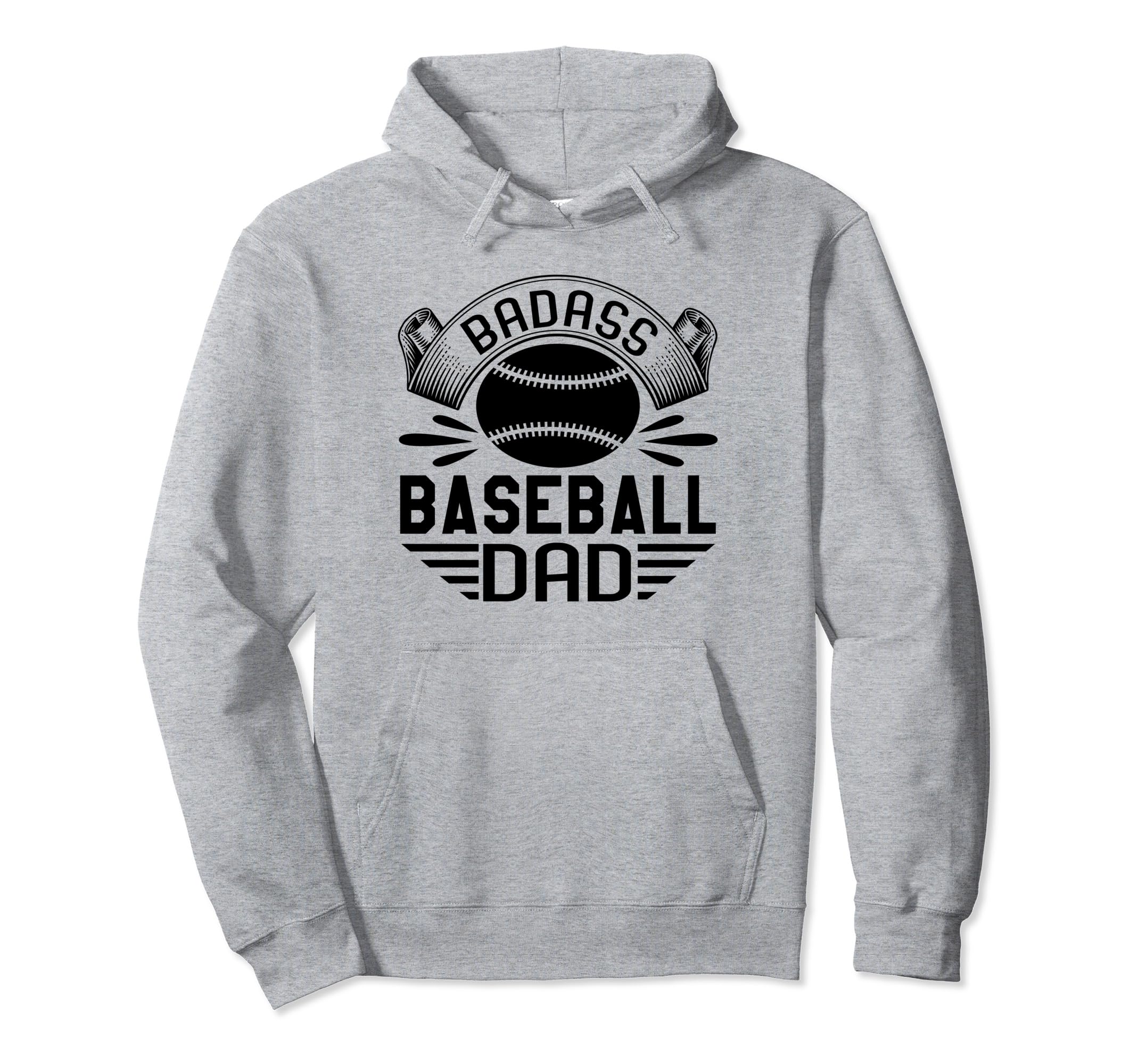 Badass Baseball Dad Funny Baseball Hoodie - Aesthetic Graphic Men Women - T-Shirt, Sweatshirt, Hoodie