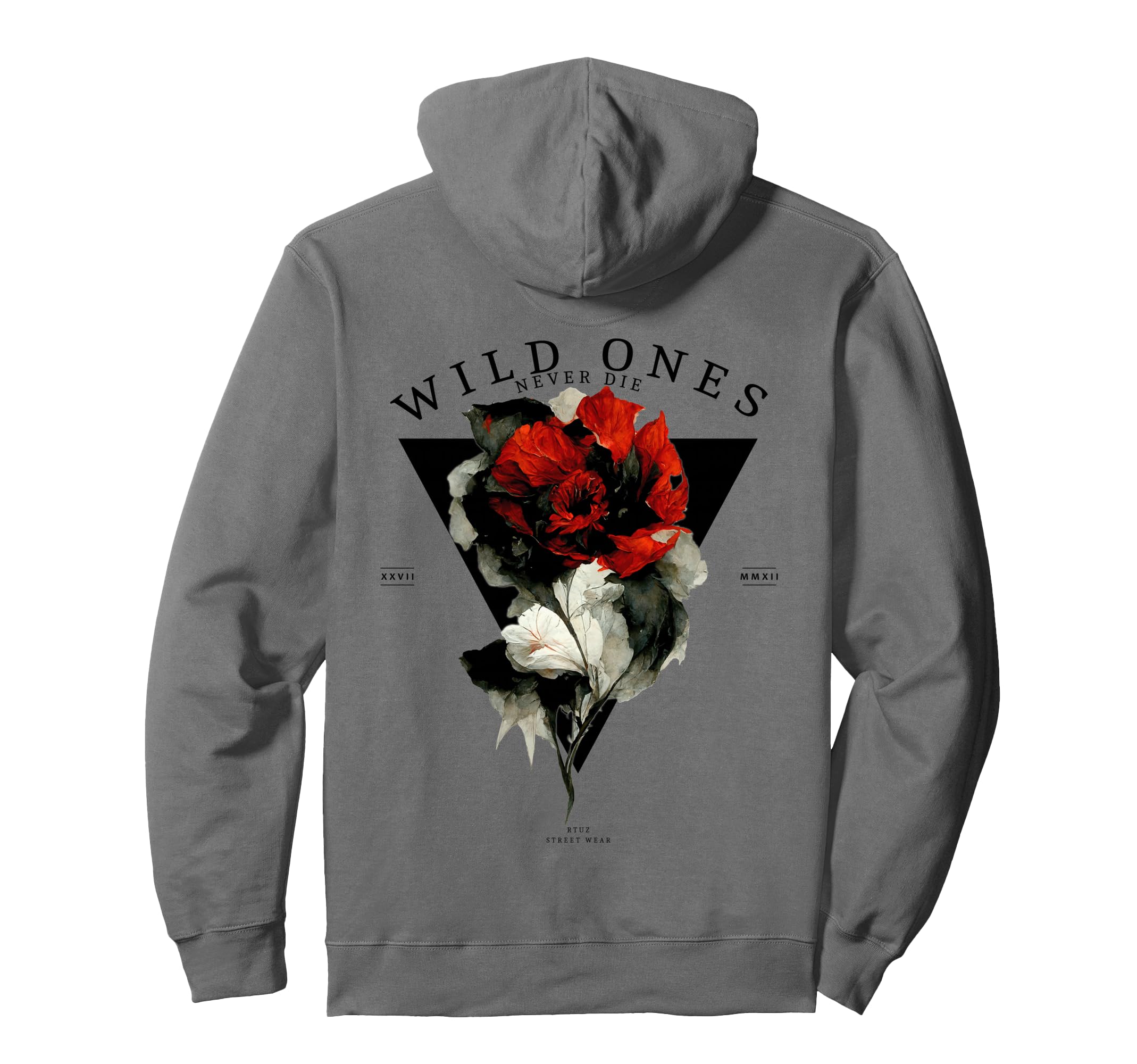 Y2K Back Streetwear Rose Hoodie - Streetwear Style Unisex - T-Shirt, Sweatshirt, Hoodie