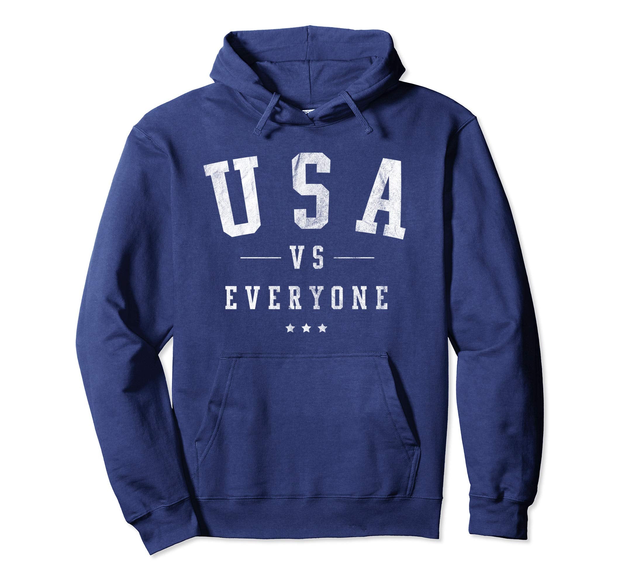 Usa Vs Everyone 4Th July Distressed Hoodie - Unique Graphic for Adults - T-Shirt, Sweatshirt, Hoodie