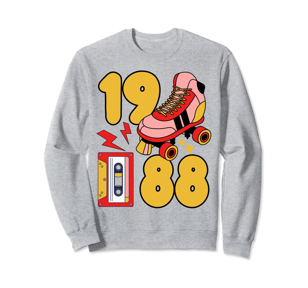 Old School 80S Vibes 1988 Hip Sweatshirt - Fun Novelty Design for Adults - T-Shirt, Sweatshirt, Hoodie