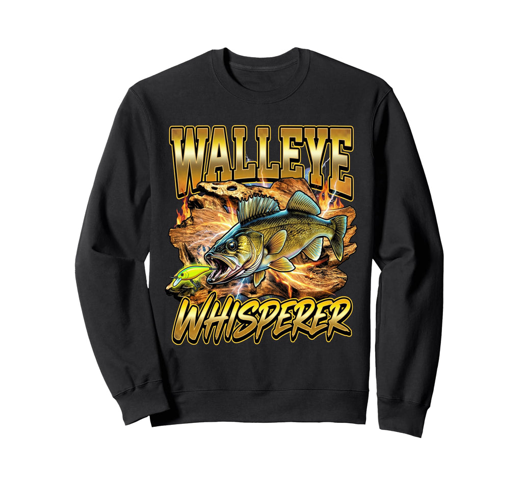 Walleye Whisperer Angler 90S Sweatshirt - Streetwear Style for Adults - T-Shirt, Sweatshirt, Hoodie