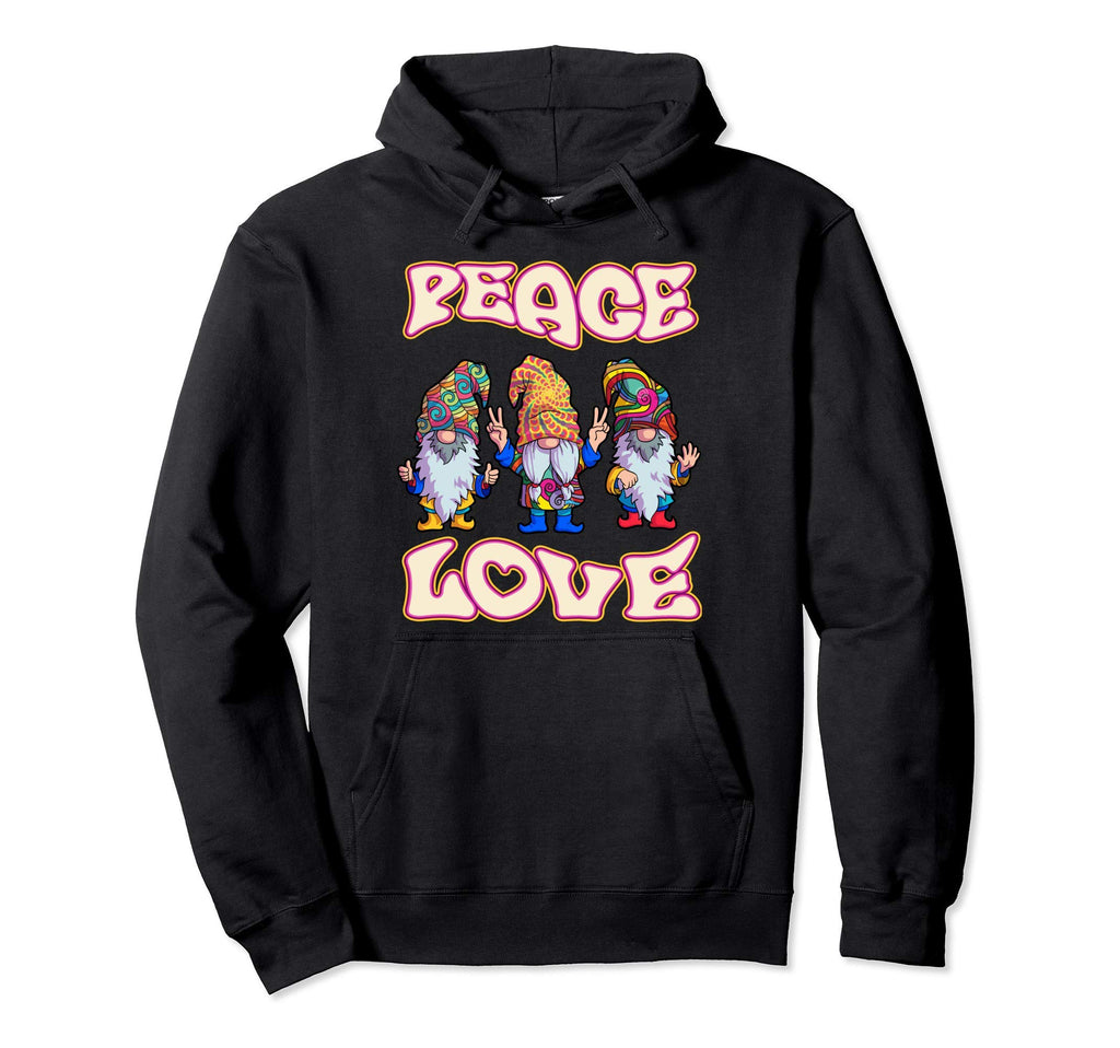 Hippie Gnomes Gnome Boho Peace Love Hoodie - Graphic Print for Adults - T-Shirt, Sweatshirt, Hoodie