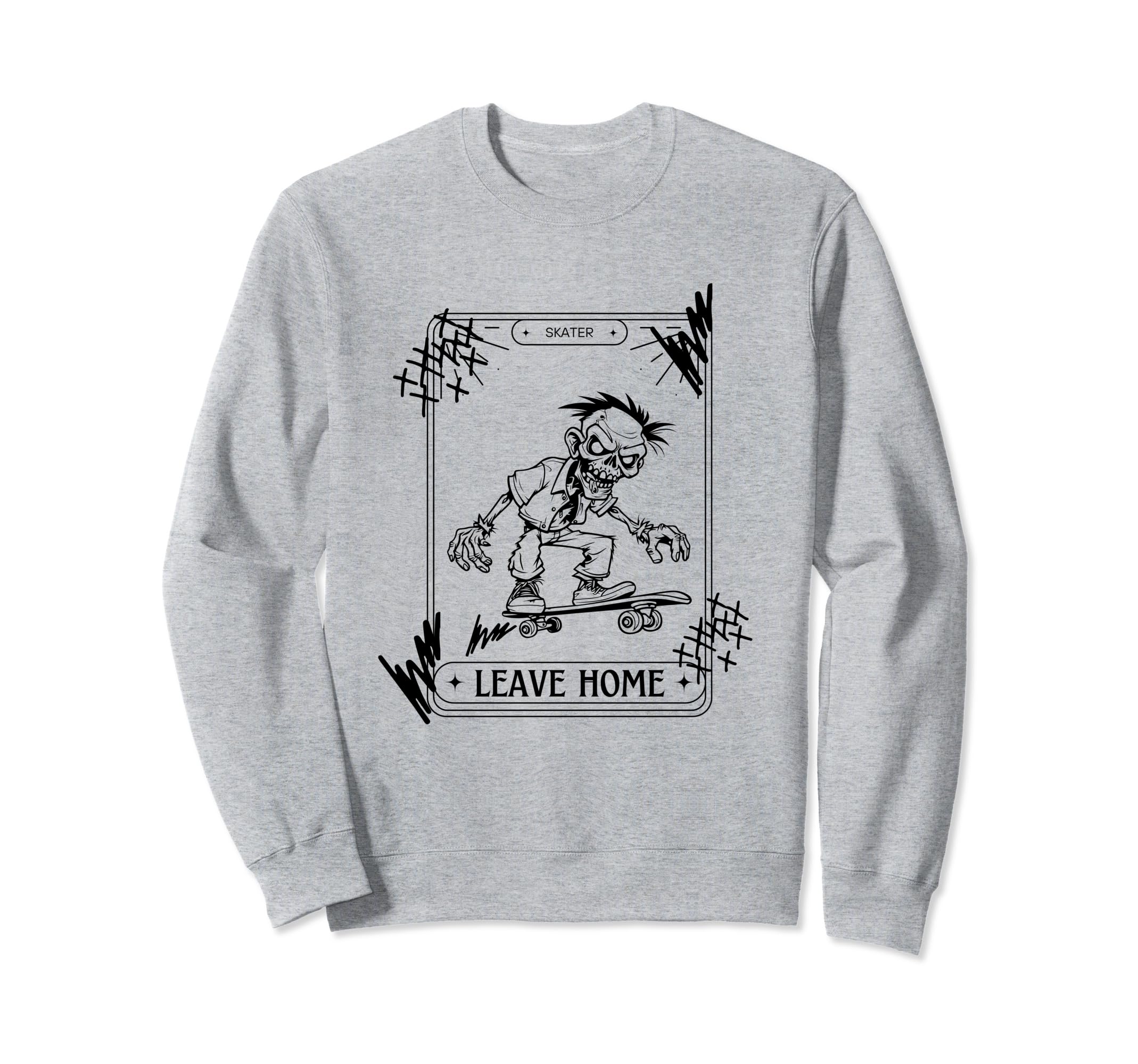 90S Grunge Skateboard Punk Rocker Sweatshirt - Casual Everyday Wear Unisex - T-Shirt, Sweatshirt, Hoodie