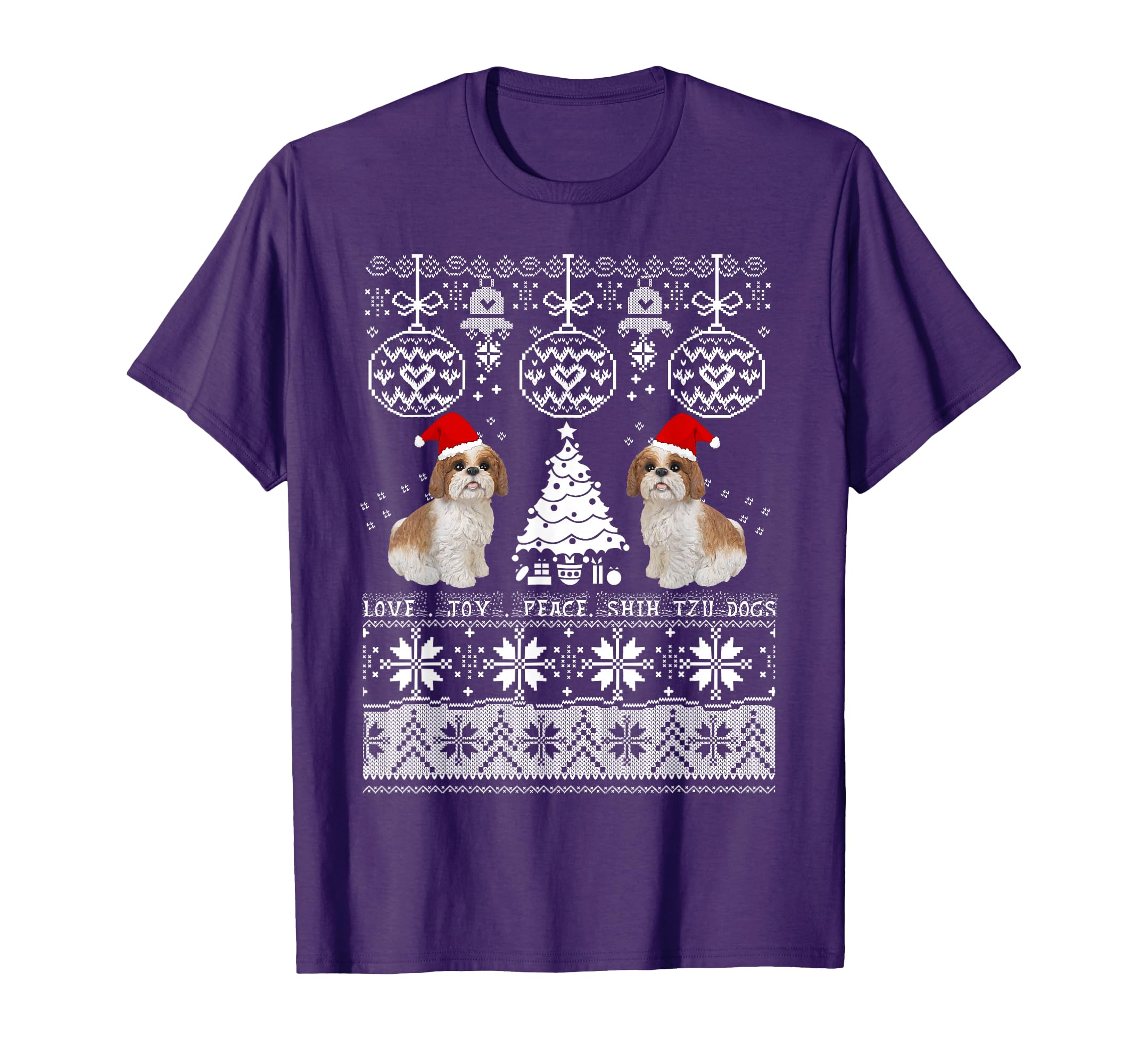 Shih Tzu Love Joy Peace Dogs T-Shirt - Casual Everyday Wear for Adults - T-Shirt, Sweatshirt, Hoodie