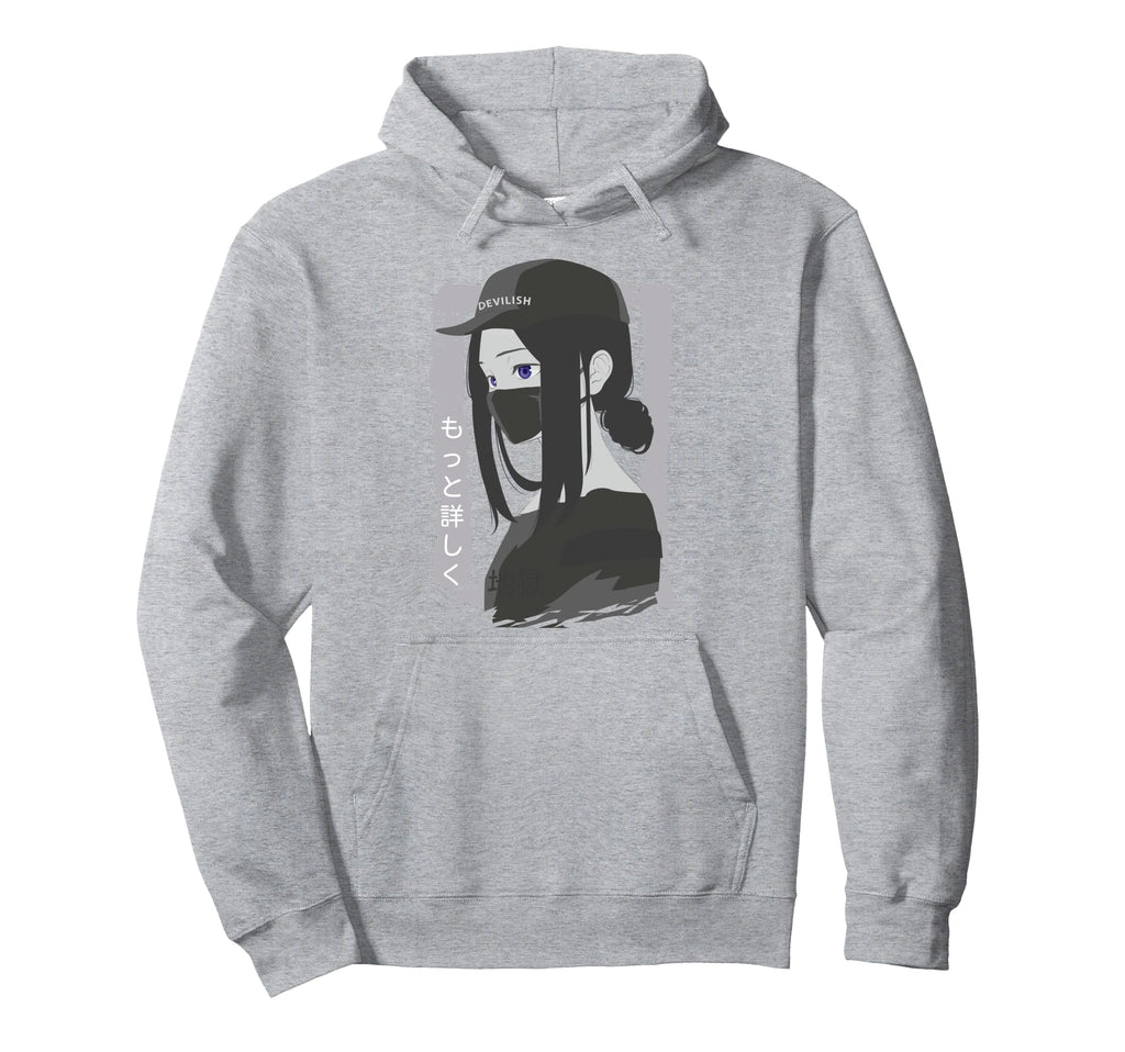 Japanese Aesthetic Vaporwave Dark Hoodie - Graphic Print for Adults - T-Shirt, Sweatshirt, Hoodie
