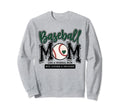 Baseball Mom Green Varsity Sweatshirt - Aesthetic Graphic for Adults - T-Shirt, Sweatshirt, Hoodie