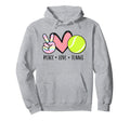 Peace Love Tennis Teen Little Hoodie - Casual Everyday Wear Men Women - T-Shirt, Sweatshirt, Hoodie