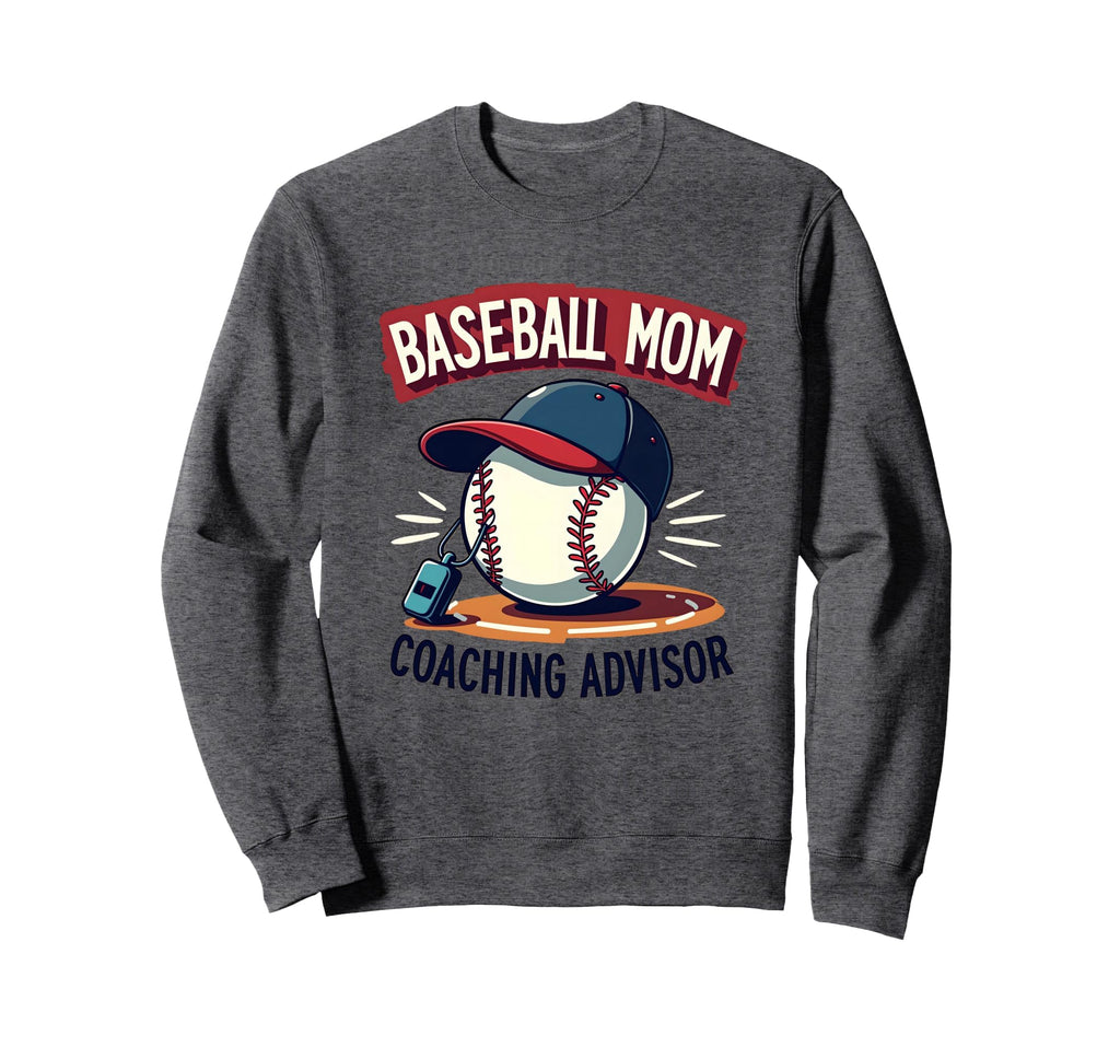 Baseball Mom Coaching Advisor Sweatshirt - Minimalist Print Men Women - T-Shirt, Sweatshirt, Hoodie