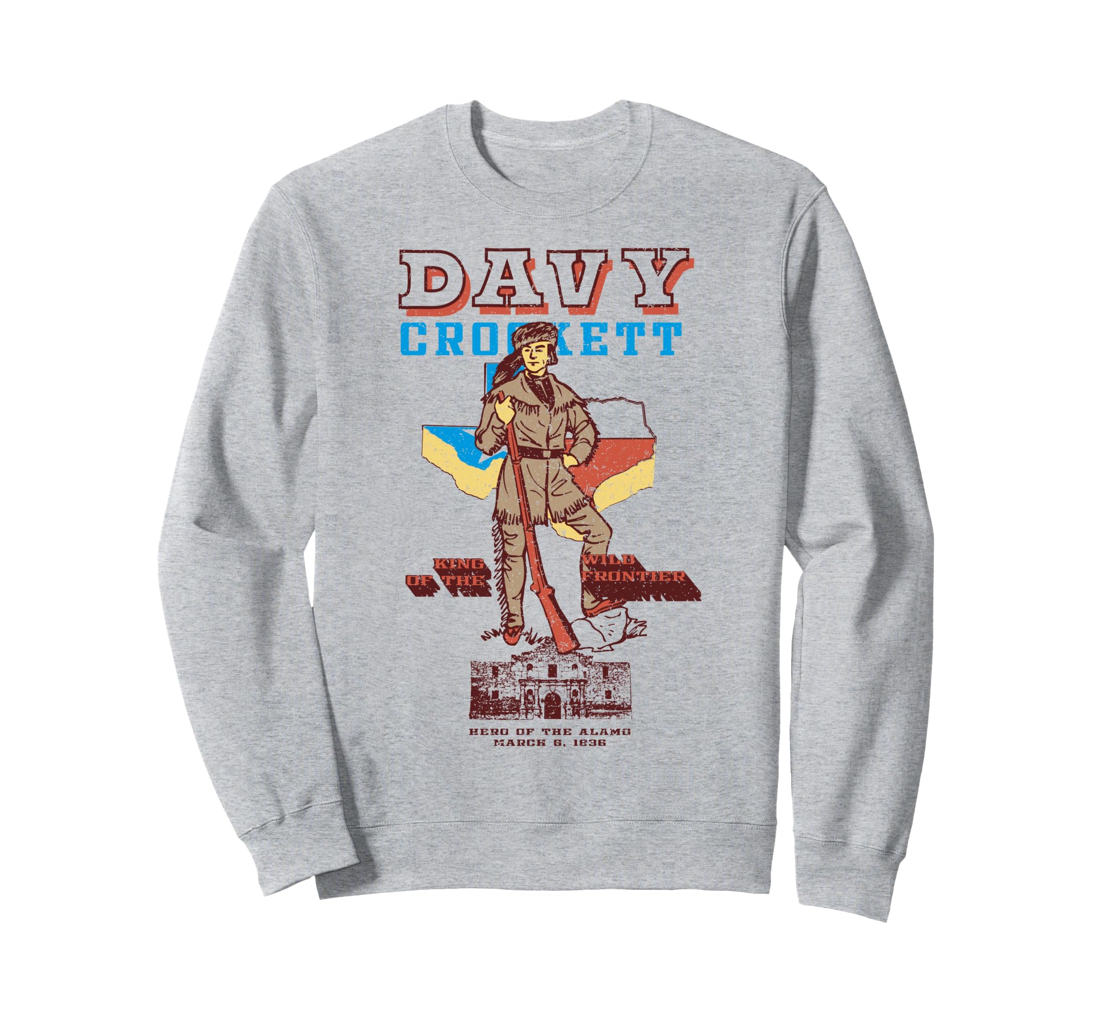Davy Crockett Texas Alamo Cowboy Sweatshirt - Trendy Graphic for Adults - T-Shirt, Sweatshirt, Hoodie