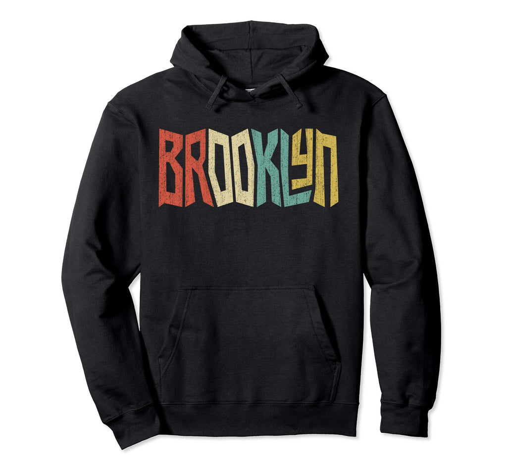 Brooklyn Ny 70S Graffiti Typography Hoodie - Novelty Apparel for Adults - T-Shirt, Sweatshirt, Hoodie