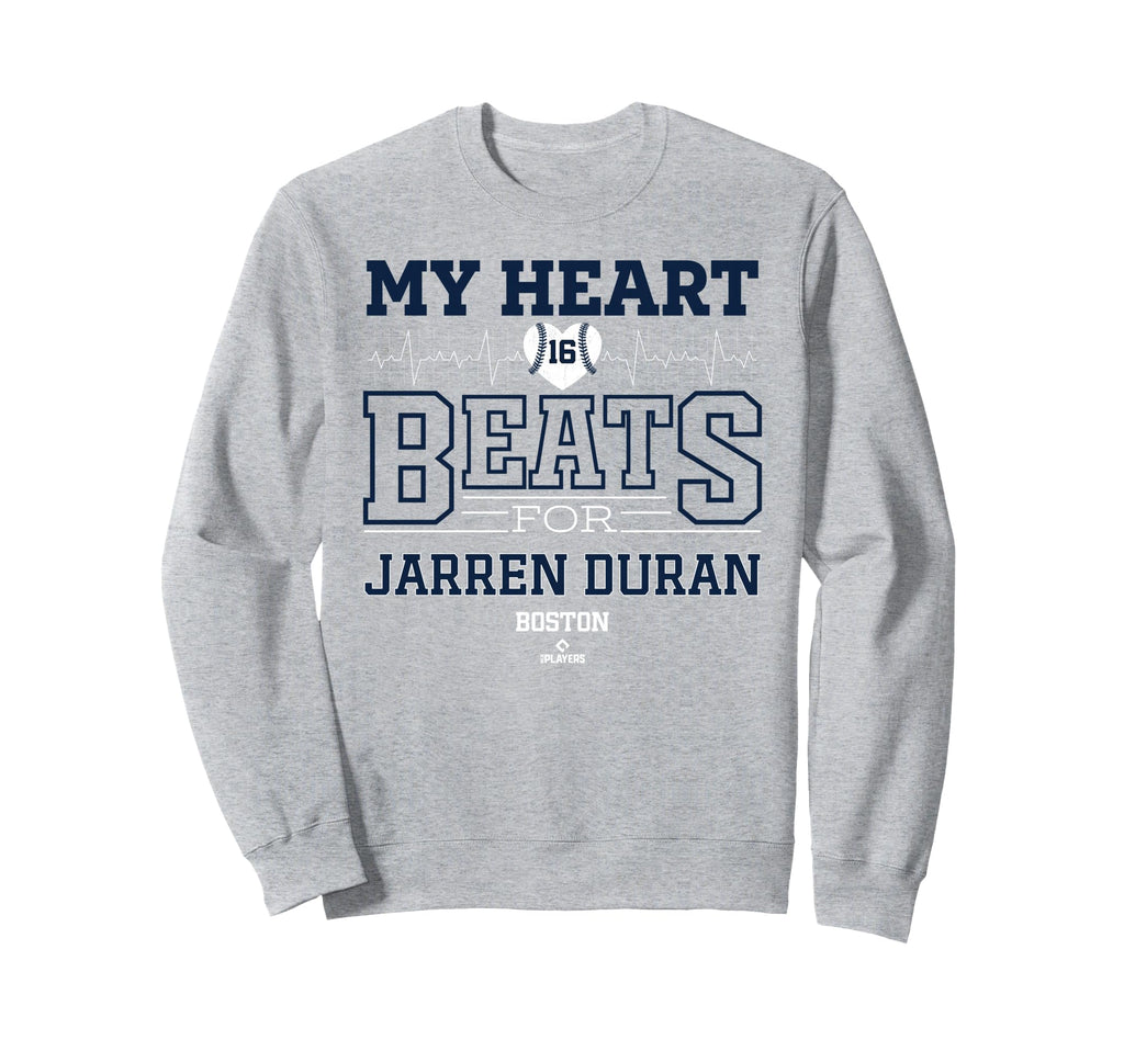 My Heart Beats Jarren Duran Boston Sweatshirt - Unique Graphic Unisex - T-Shirt, Sweatshirt, Hoodie
