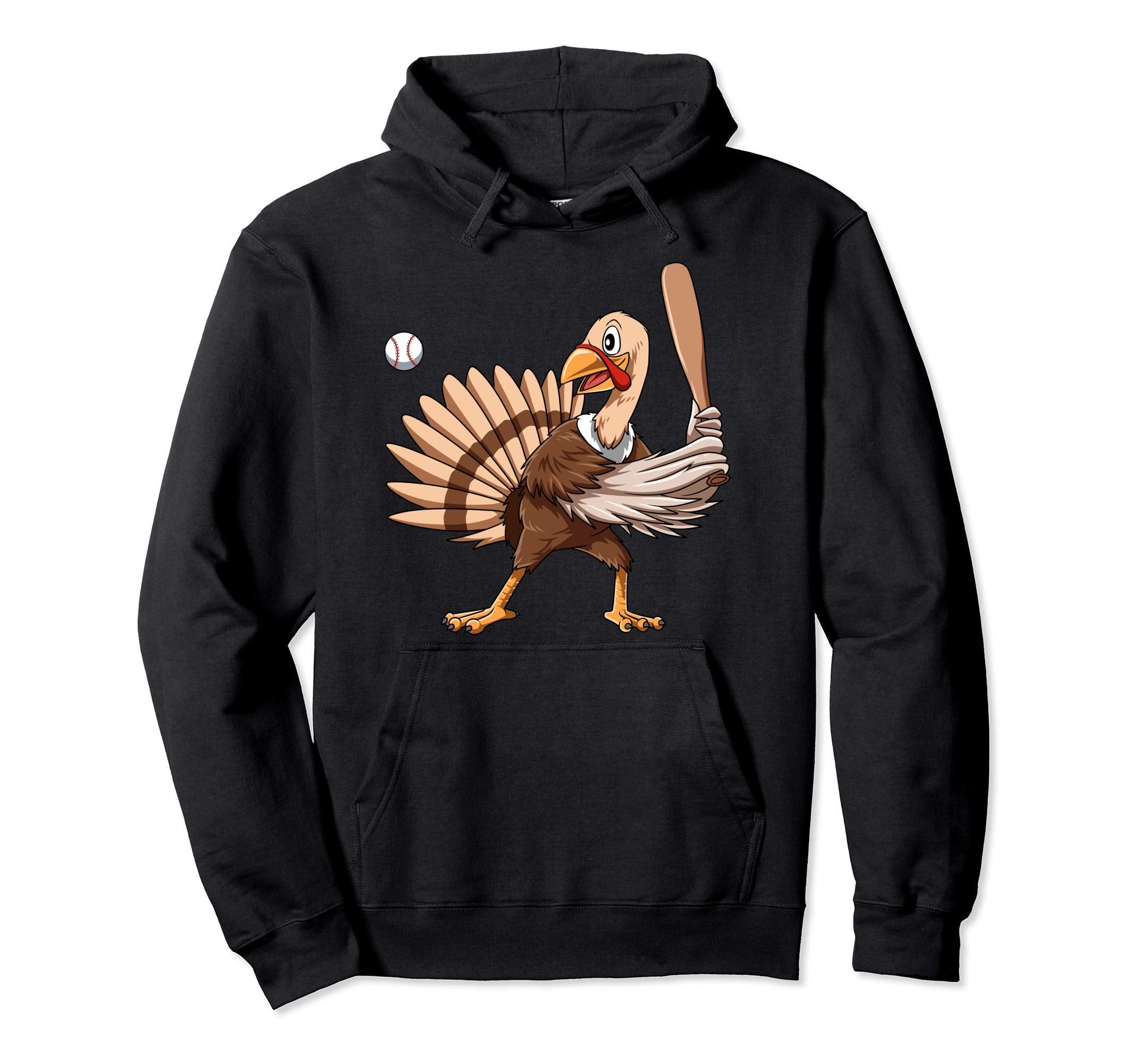 Turkey Baseball Thanksgiving Hoodie - Casual Everyday Wear for Adults - T-Shirt, Sweatshirt, Hoodie