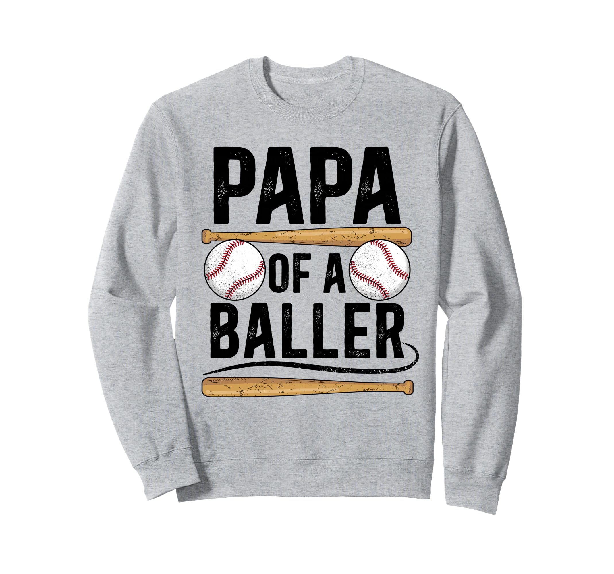 Papa Baller Baseball Papa Baseball Sweatshirt - Custom Art Print Unisex - T-Shirt, Sweatshirt, Hoodie