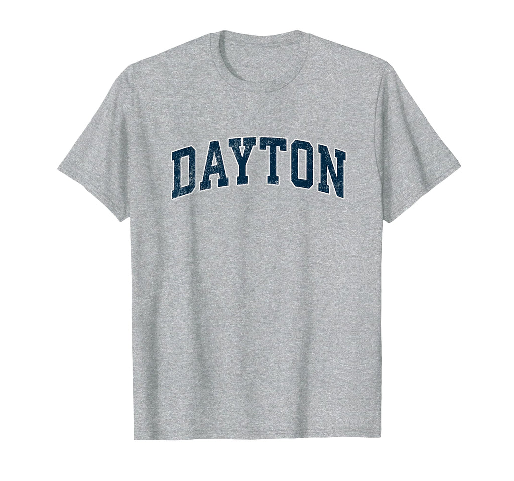 Dayton Ohio Oh Varsity Sports Navy T-Shirt - Aesthetic Graphic for Adults - T-Shirt, Sweatshirt, Hoodie