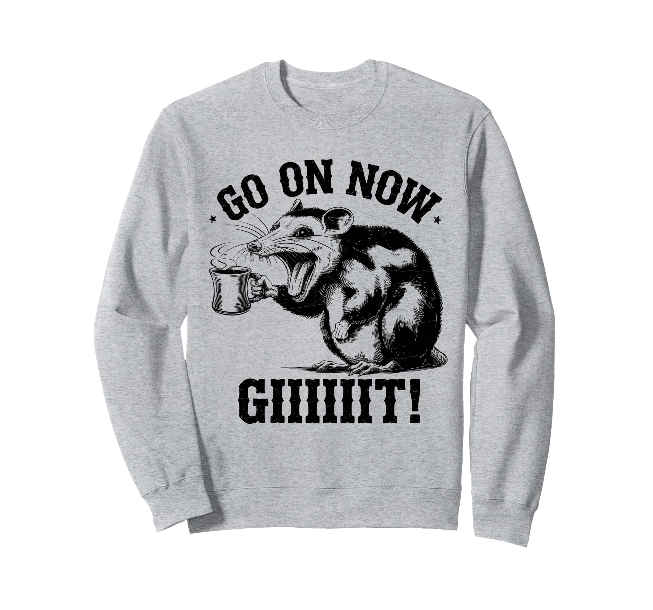 Go Now Git Cowboy Opossum Country Sweatshirt - Unique Graphic Men Women - T-Shirt, Sweatshirt, Hoodie