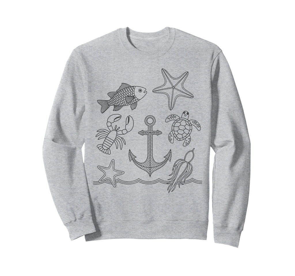 90S Fisherman Aesthetic Fish Sweatshirt - Minimalist Print for Adults - T-Shirt, Sweatshirt, Hoodie