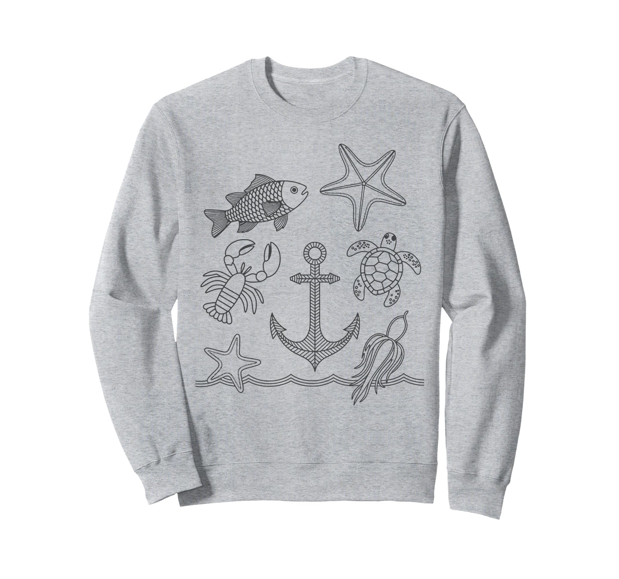 90S Fisherman Aesthetic Fish Sweatshirt - Minimalist Print for Adults - T-Shirt, Sweatshirt, Hoodie