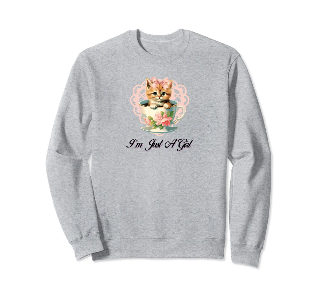 Im Just Coquette Cat Ribbon Sweatshirt - Streetwear Style for Adults - T-Shirt, Sweatshirt, Hoodie
