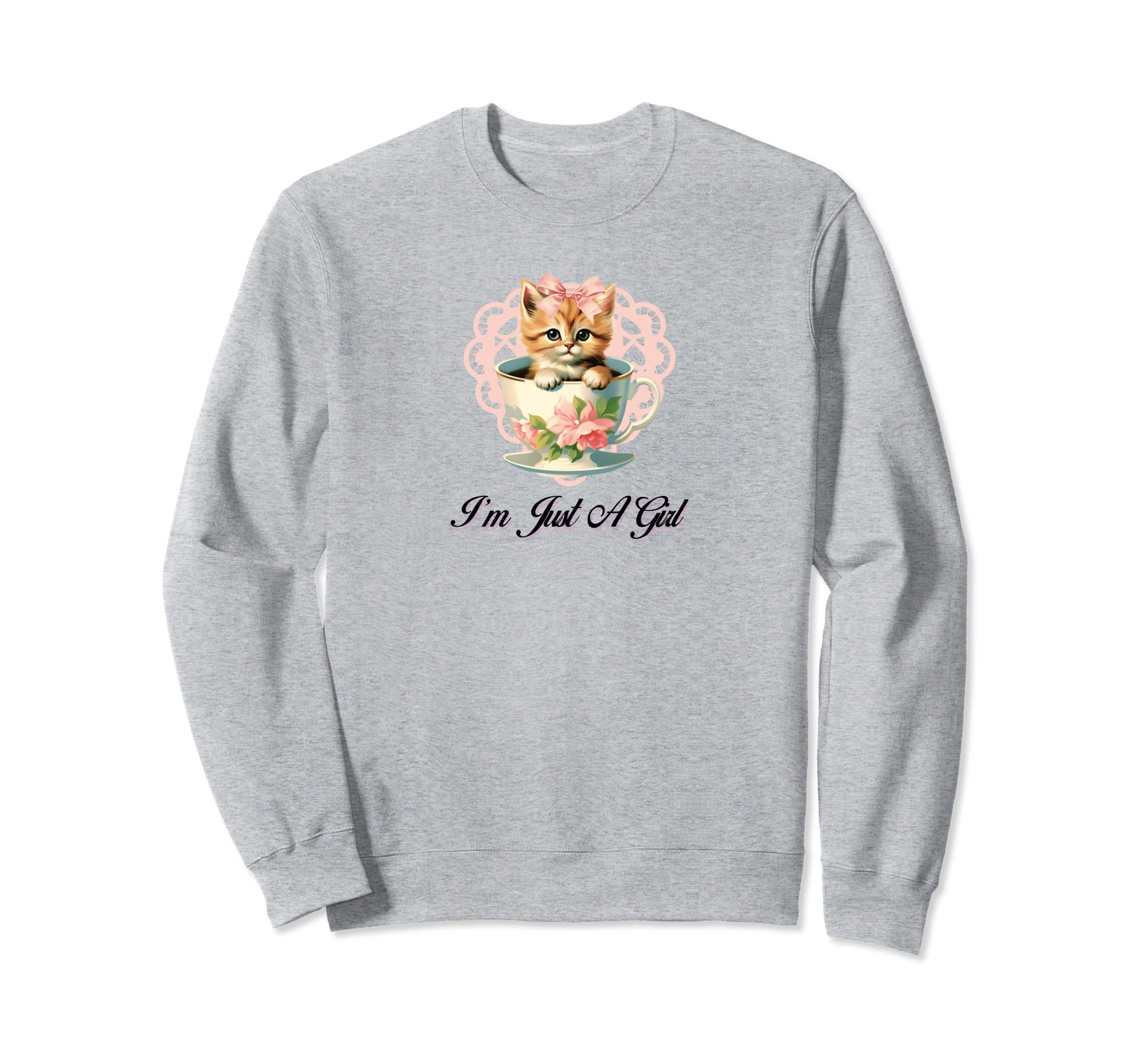 Im Just Coquette Cat Ribbon Sweatshirt - Streetwear Style for Adults - T-Shirt, Sweatshirt, Hoodie