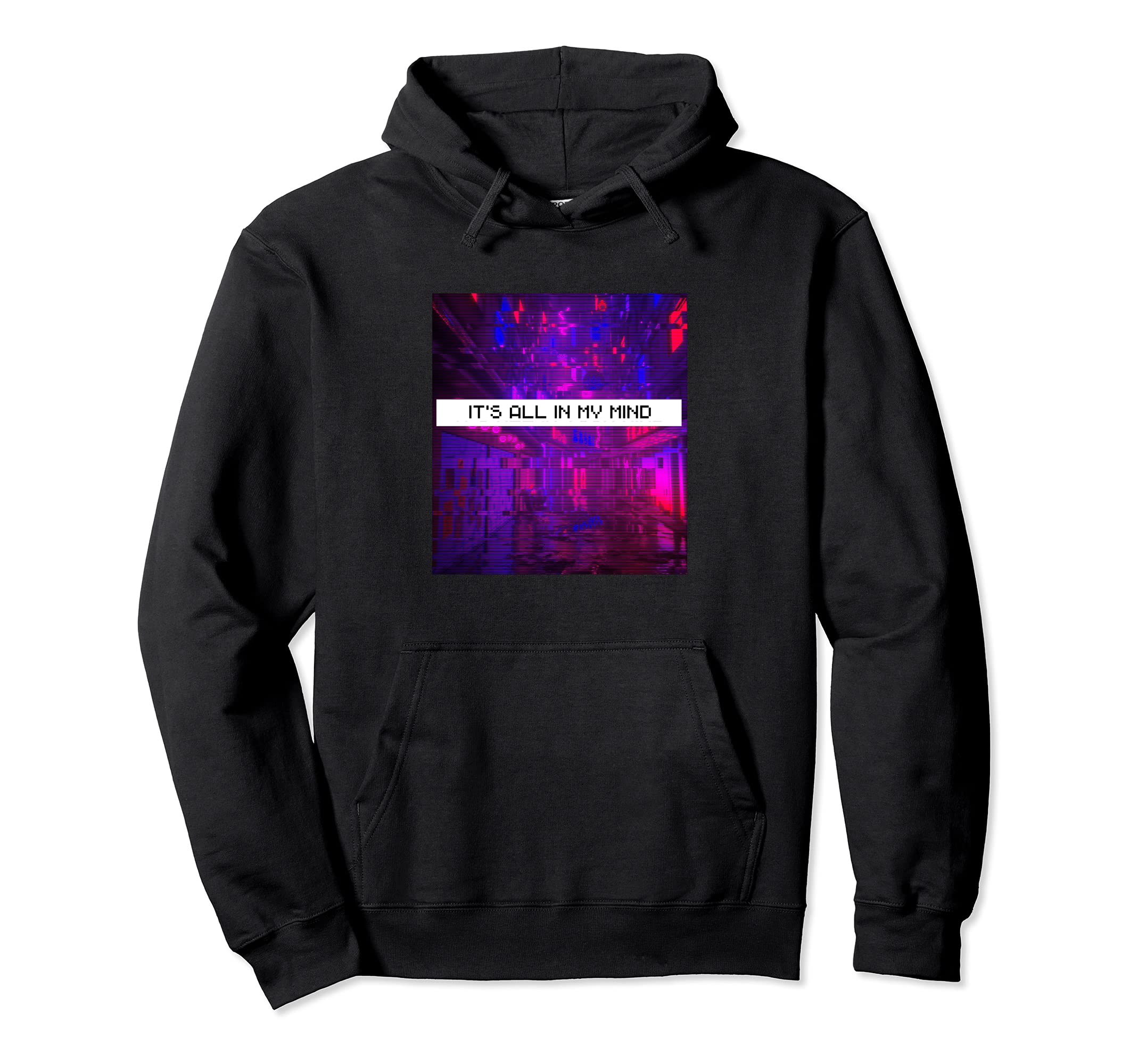 Vaporwave Emotional Aesthetic Glitch Hoodie - Fun Novelty Design Men Women - T-Shirt, Sweatshirt, Hoodie