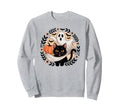 Boho Halloween Cat Ghost Spooky Mama Sweatshirt - Unique Graphic Men Women - T-Shirt, Sweatshirt, Hoodie