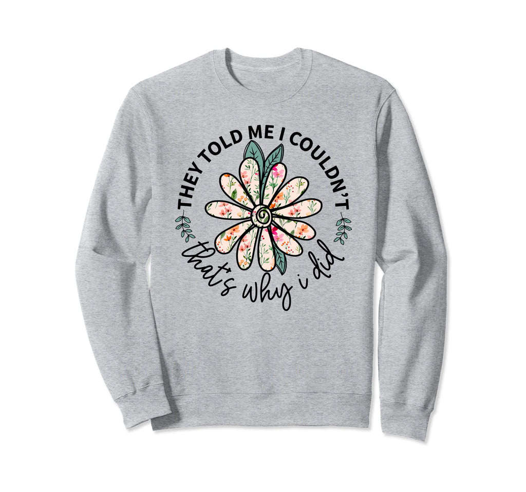 Wildflower Prairie Boho Plant Sweatshirt - Custom Art Print Men Women - T-Shirt, Sweatshirt, Hoodie