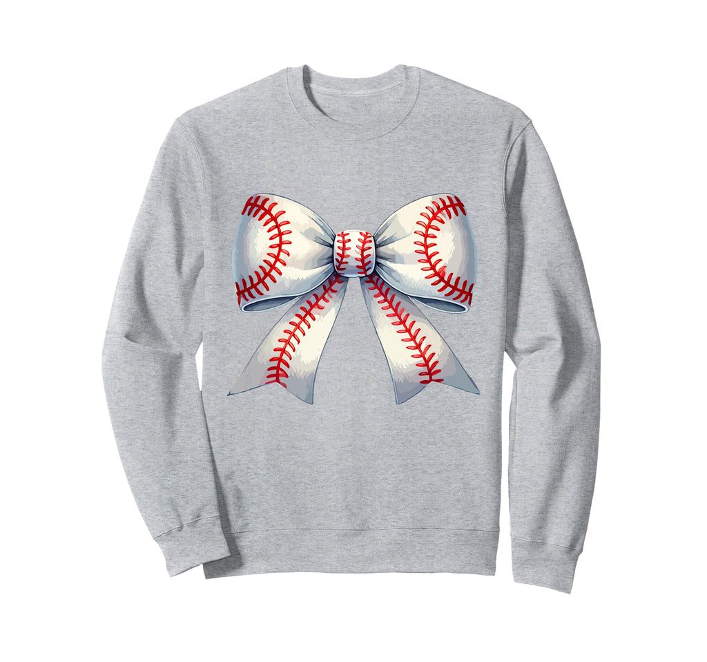 Coquette Baseball Bow Baseball Sweatshirt - Fun Novelty Design Men Women - T-Shirt, Sweatshirt, Hoodie