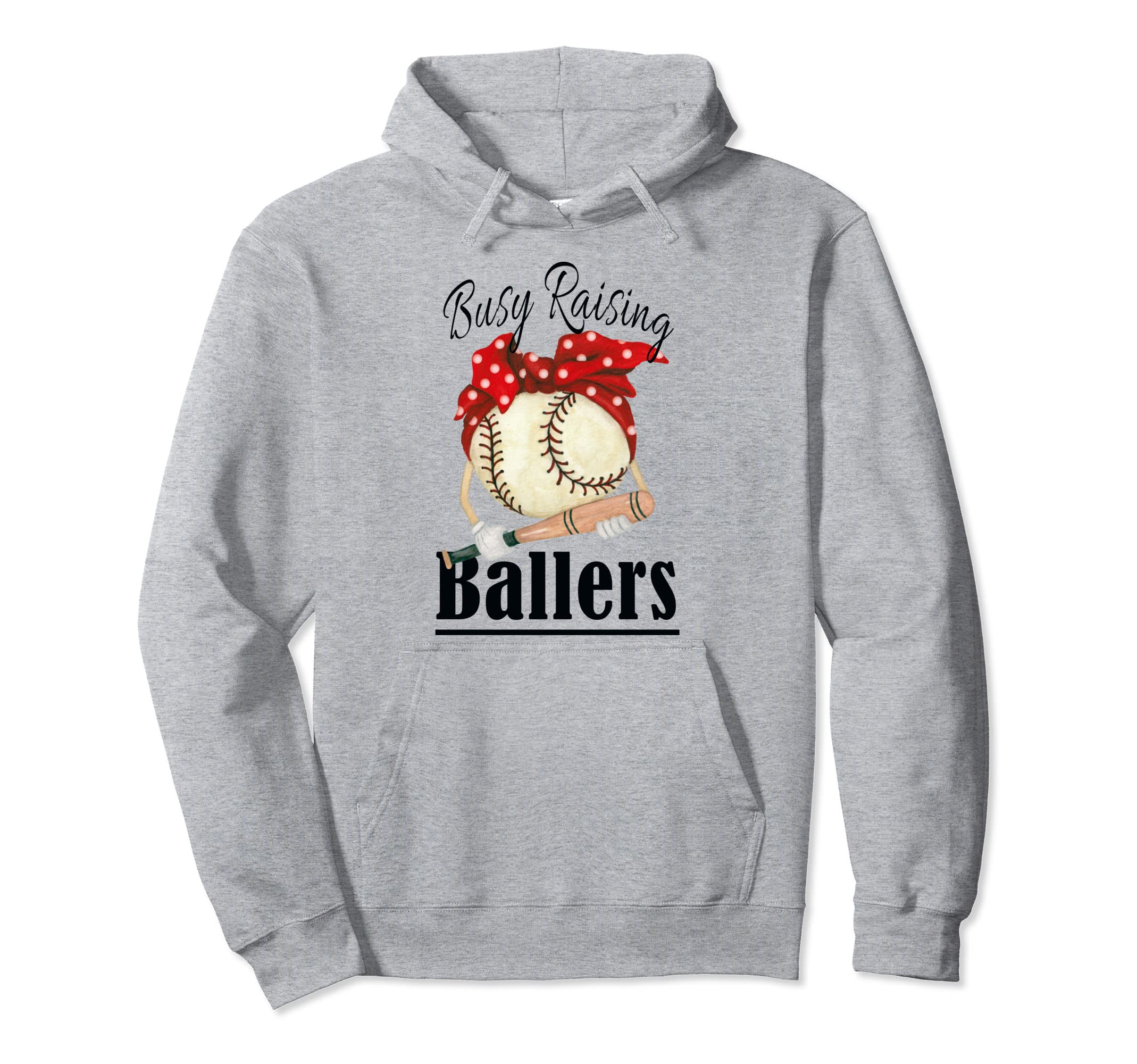 Womens Messy Bun Busy Raising Ballers Hoodie - Minimalist Print for Adults - T-Shirt, Sweatshirt, Hoodie