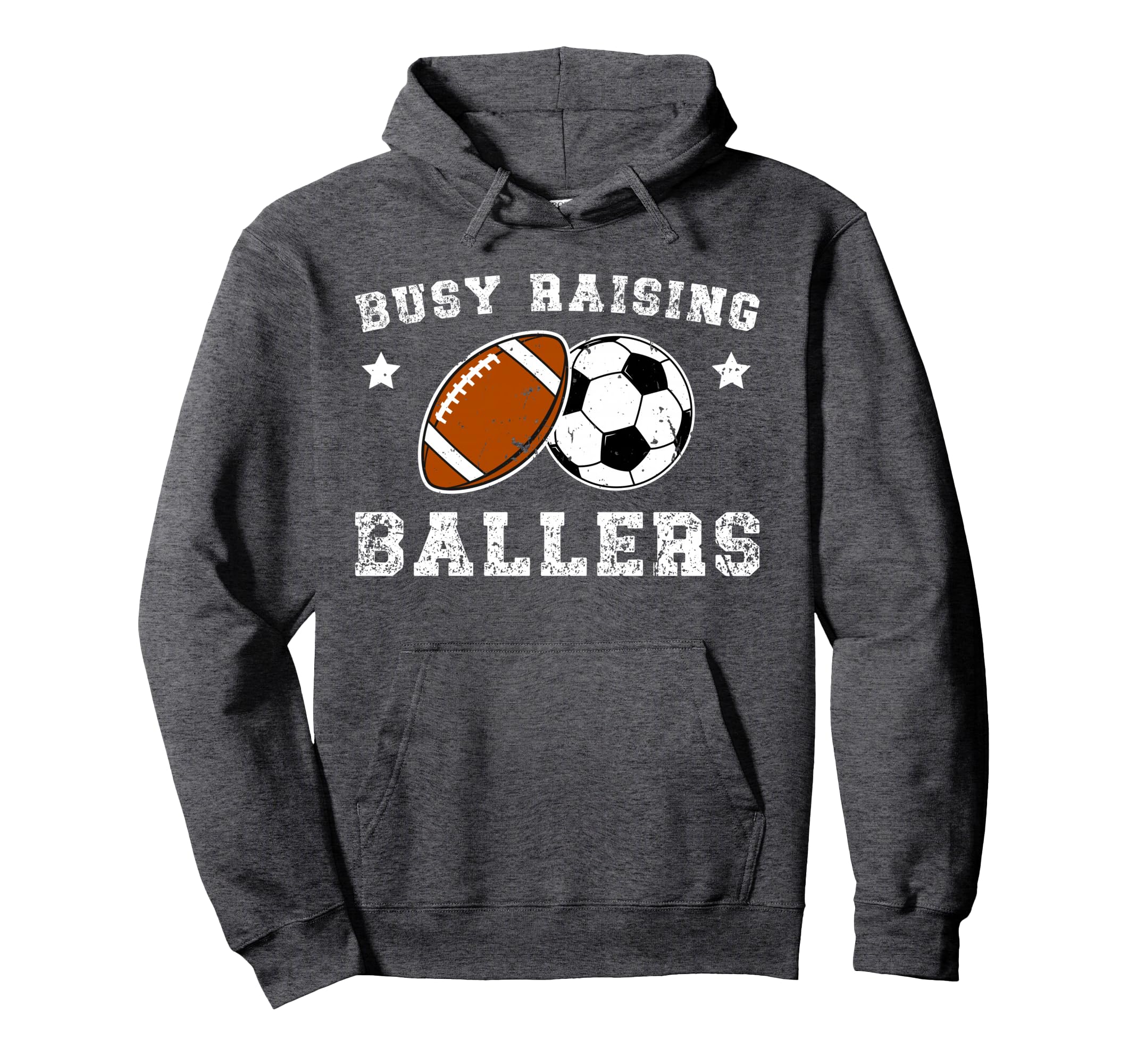 Busy Raising Ballers Football Soccer Hoodie - Novelty Apparel for Adults - T-Shirt, Sweatshirt, Hoodie