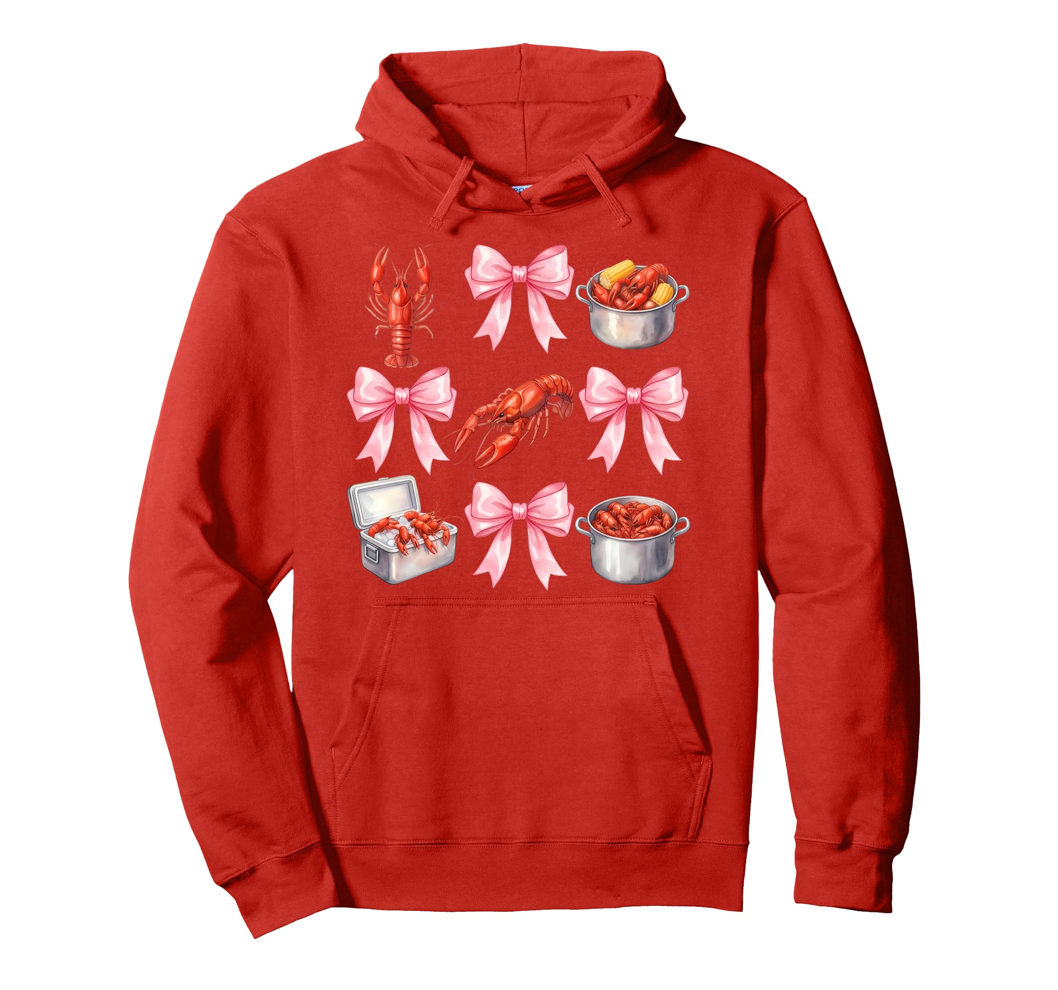 Funny Bow Coquette Crawfish Boil Y2K Hoodie - Minimalist Print Unisex - T-Shirt, Sweatshirt, Hoodie