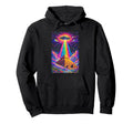 Psychedelic Ufo Abduction Pyramid Hoodie - Casual Everyday Wear for Adults - T-Shirt, Sweatshirt, Hoodie