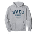 Waco Texas Tx Sports Navy Hoodie - Unique Graphic Unisex - T-Shirt, Sweatshirt, Hoodie