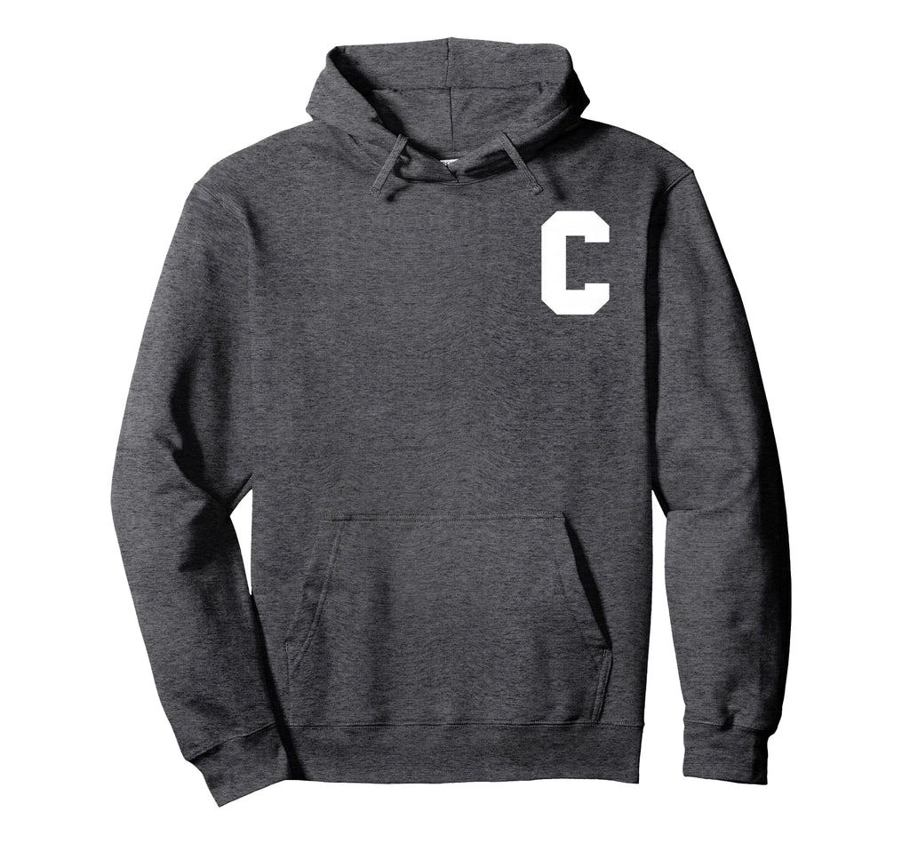 Sports Team Captain Letter C Hoodie - Unique Graphic Unisex - T-Shirt, Sweatshirt, Hoodie