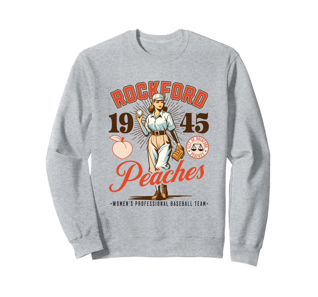 Rockford Peaches Womens Baseball Team Sweatshirt - Novelty Apparel Unisex - T-Shirt, Sweatshirt, Hoodie
