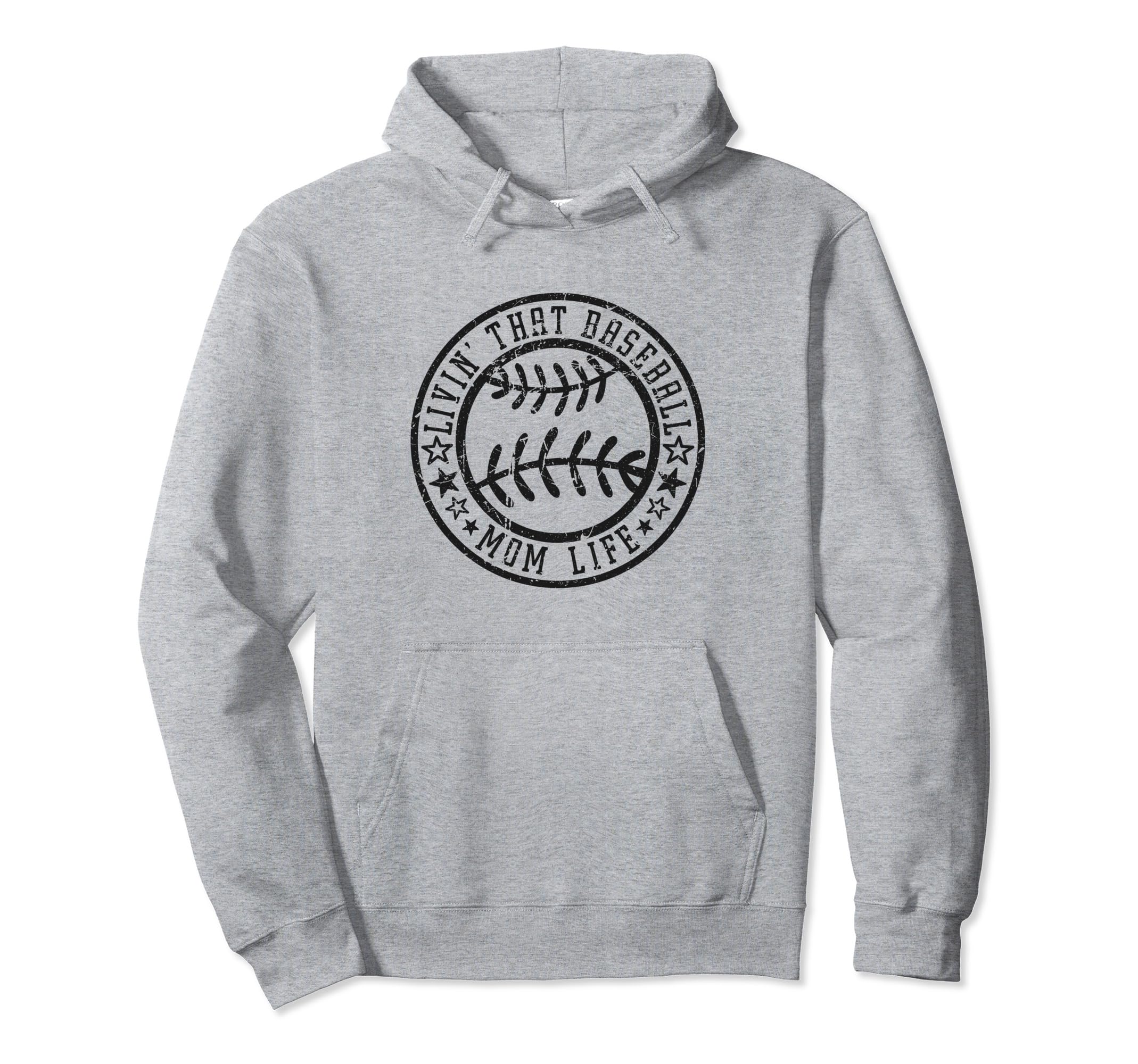 Living That Baseball Mom Life Funny Hoodie - Aesthetic Graphic for Adults - T-Shirt, Sweatshirt, Hoodie