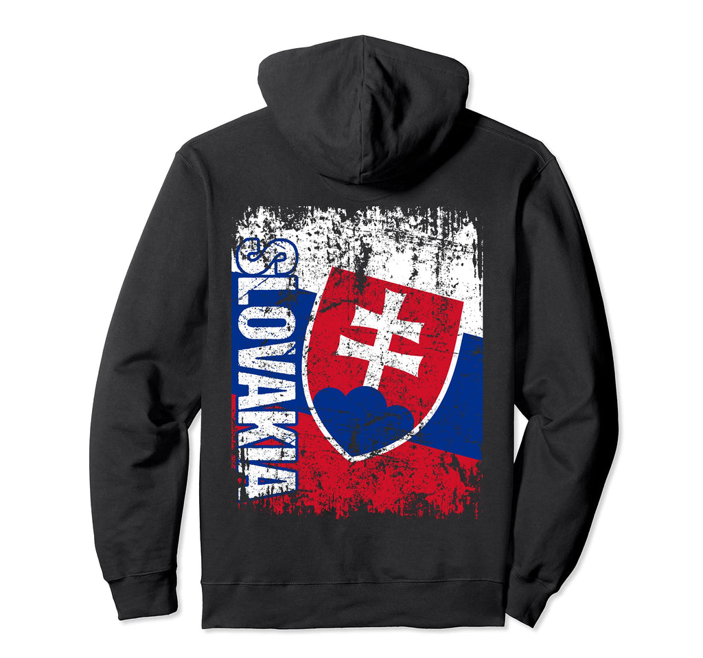 Slovakia Flag Distressed Slovakia Hoodie - Streetwear Style for Adults - T-Shirt, Sweatshirt, Hoodie