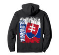 Slovakia Flag Distressed Slovakia Hoodie - Streetwear Style for Adults - T-Shirt, Sweatshirt, Hoodie
