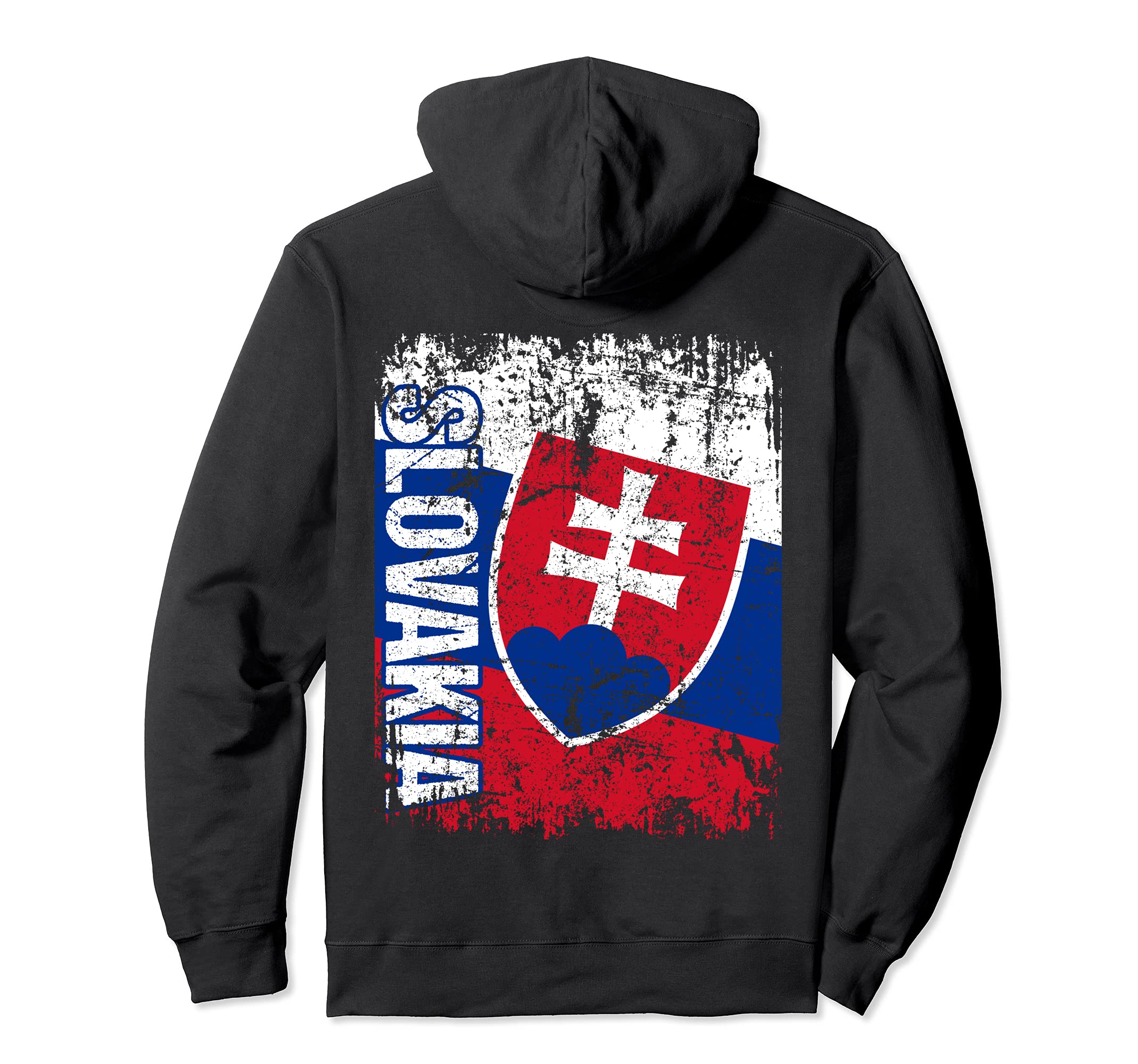 Slovakia Flag Distressed Slovakia Hoodie - Streetwear Style for Adults - T-Shirt, Sweatshirt, Hoodie