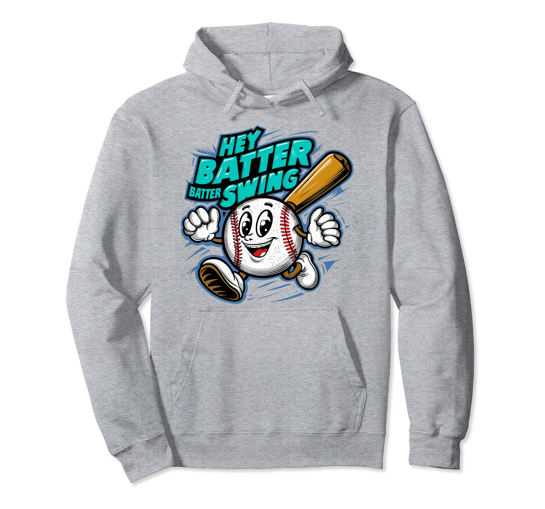 Hey Batter Batter Swing Baseball Mom Hoodie - Trendy Graphic for Adults - T-Shirt, Sweatshirt, Hoodie
