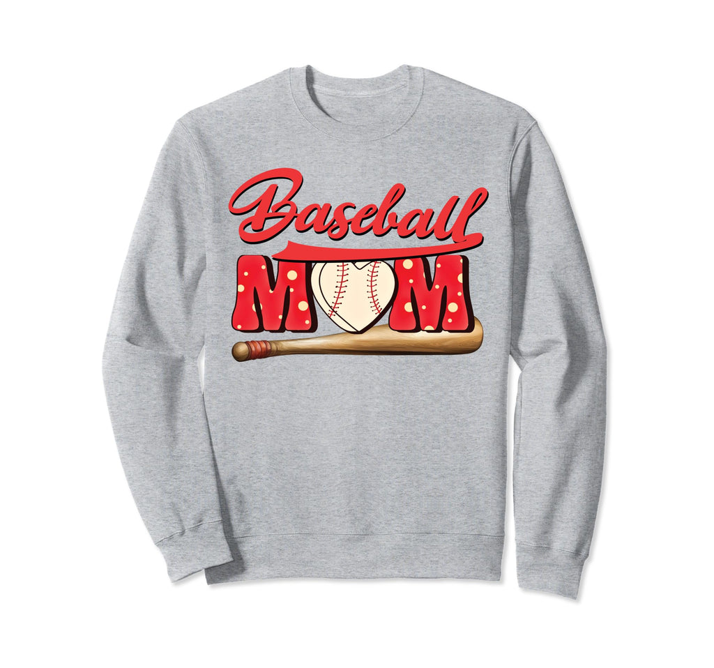 Baseball Mom Mama Baseball Life Softball Sweatshirt - Graphic Print Unisex - T-Shirt, Sweatshirt, Hoodie