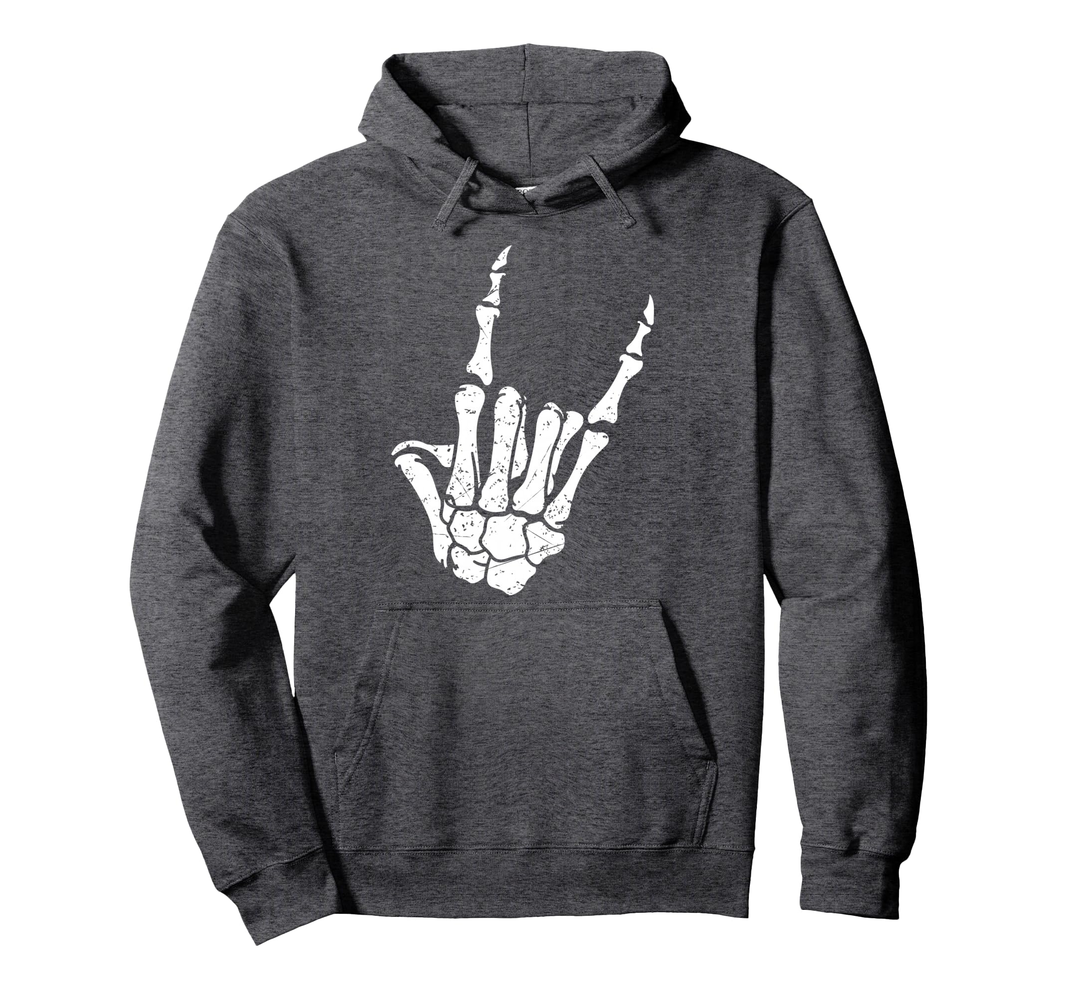 Rock Horns Skeleton Rock Heavy Hoodie - Casual Everyday Wear for Adults - T-Shirt, Sweatshirt, Hoodie