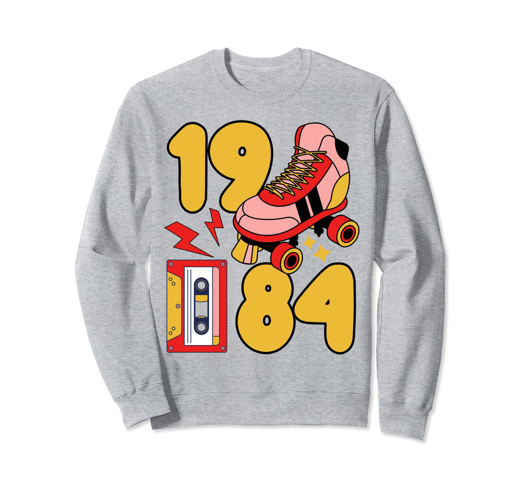 Old School 80S Vibes 1984 Hip Hop Roller Sweatshirt - Graphic Print Unisex - T-Shirt, Sweatshirt, Hoodie