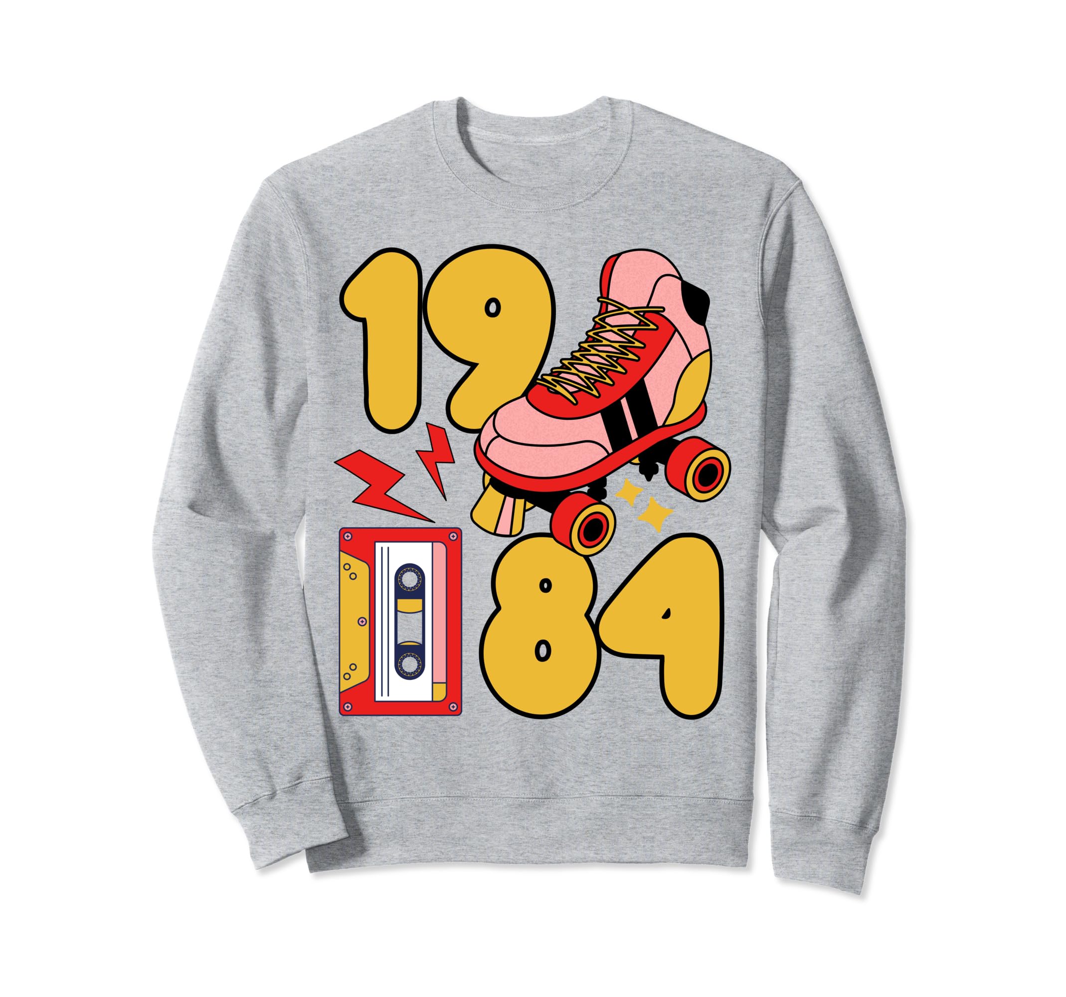 Old School 80S Vibes 1984 Hip Hop Roller Sweatshirt - Graphic Print Unisex - T-Shirt, Sweatshirt, Hoodie