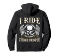 Ride Choke People Biker Wings Skull Hoodie - Graphic Print Unisex - T-Shirt, Sweatshirt, Hoodie