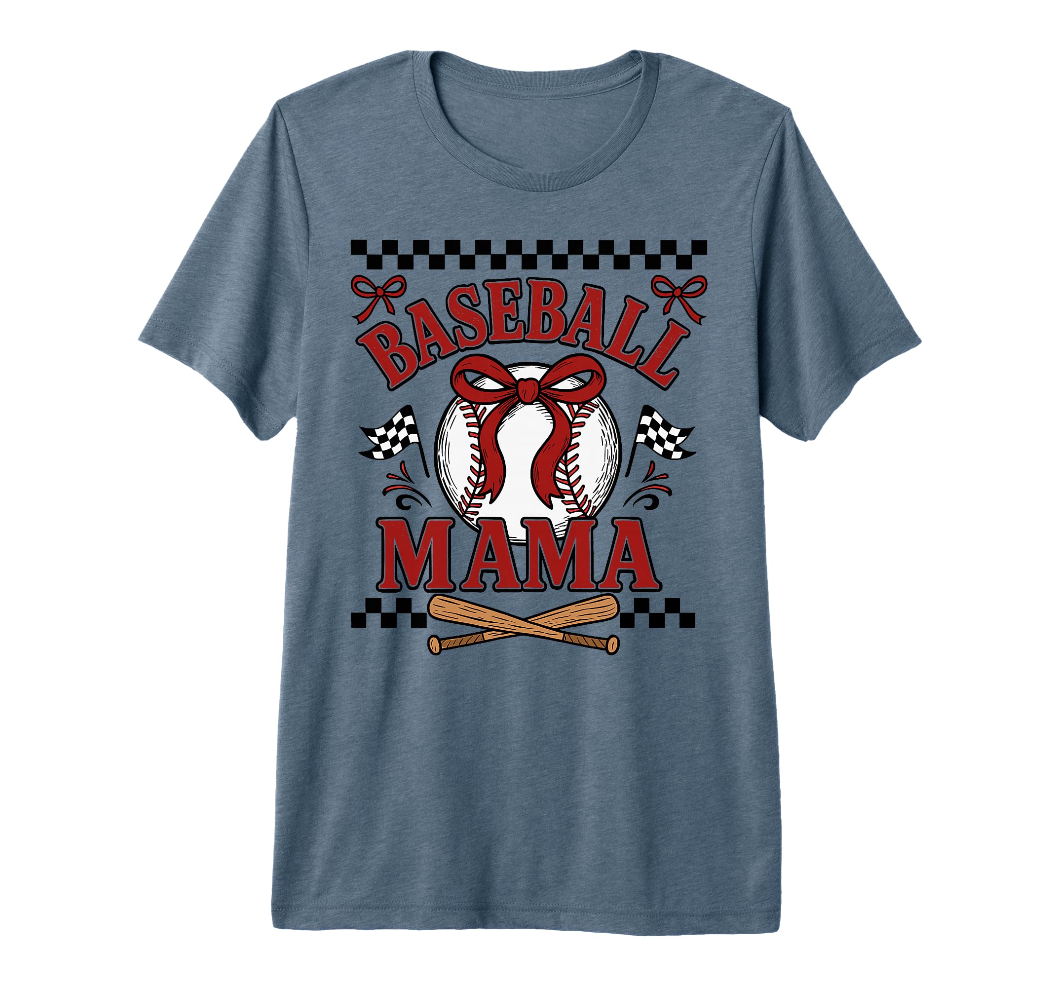 Baseball Mom Coquette Bow Baseball T-Shirt - Streetwear Style Unisex - T-Shirt, Sweatshirt, Hoodie